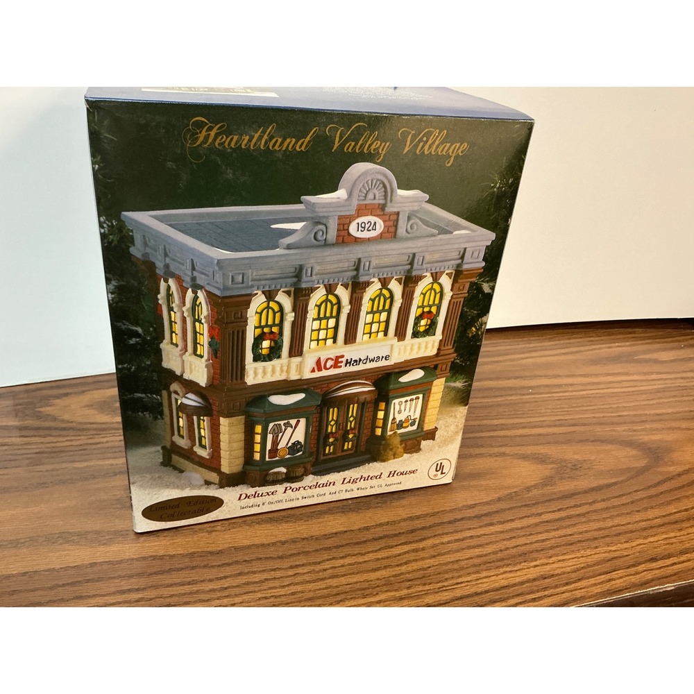 Heartland Valley Village Vintage Ace Hardware Lighted House 1997 Limited Edition